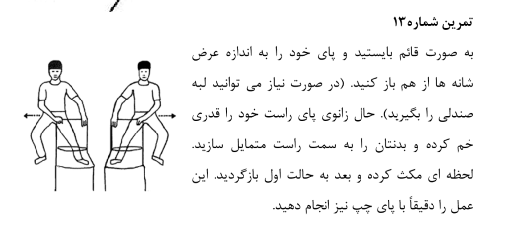 عكس و توضيحات كامل تمرینات افزایش تعادل برای بیماران پارکینسون برای حفظ تعادل تنه و نيفتادن و سقوط ورزش فیزیوتراپی کاردرمانی برای قوی شدن پارکینسون راه رفتن يخ زدن و لرزش دست (1)